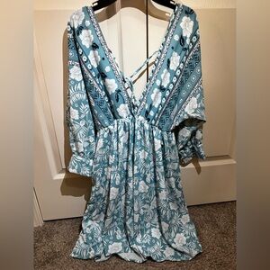 Gorgeous blue floral dress